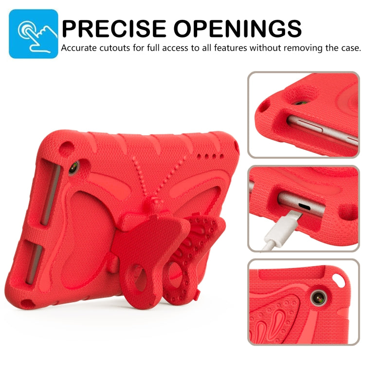 For Amazon Kindle Fire HD7 2022 Butterfly Bracket EVA Shockproof Tablet Case(Red) - Amazon by PMC TechLife | Online Shopping South Africa | PMC TechLife | Buy Now Pay Later Mobicred