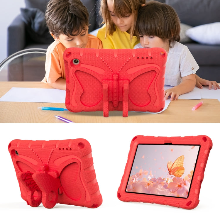 For Amazon Kindle Fire HD7 2022 Butterfly Bracket EVA Shockproof Tablet Case(Red) - Amazon by PMC TechLife | Online Shopping South Africa | PMC TechLife | Buy Now Pay Later Mobicred