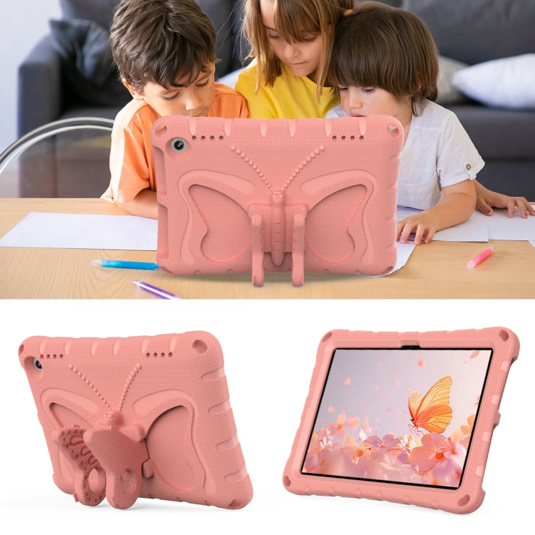 For Amazon Kindle Fire HD8 /8 Plus 2020/2022 Butterfly Bracket EVA Shockproof Tablet Case(Pink Orange) - Amazon by PMC TechLife | Online Shopping South Africa | PMC TechLife | Buy Now Pay Later Mobicred