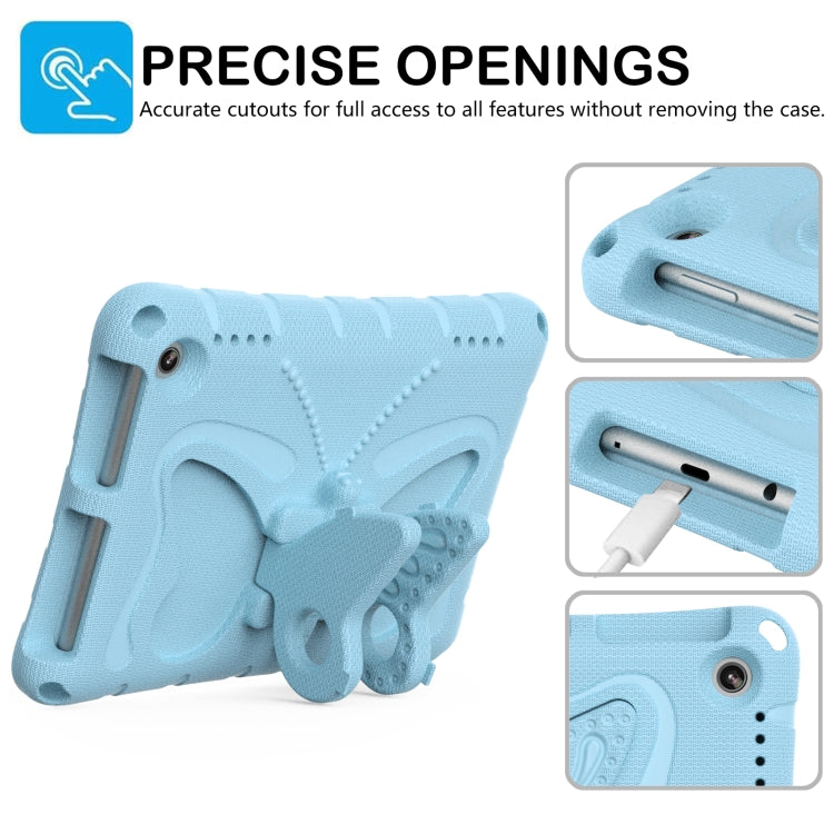 For Amazon Kindle Fire HD8 /8 Plus 2020/2022 Butterfly Bracket EVA Shockproof Tablet Case(Light Blue) - Amazon by PMC TechLife | Online Shopping South Africa | PMC TechLife | Buy Now Pay Later Mobicred