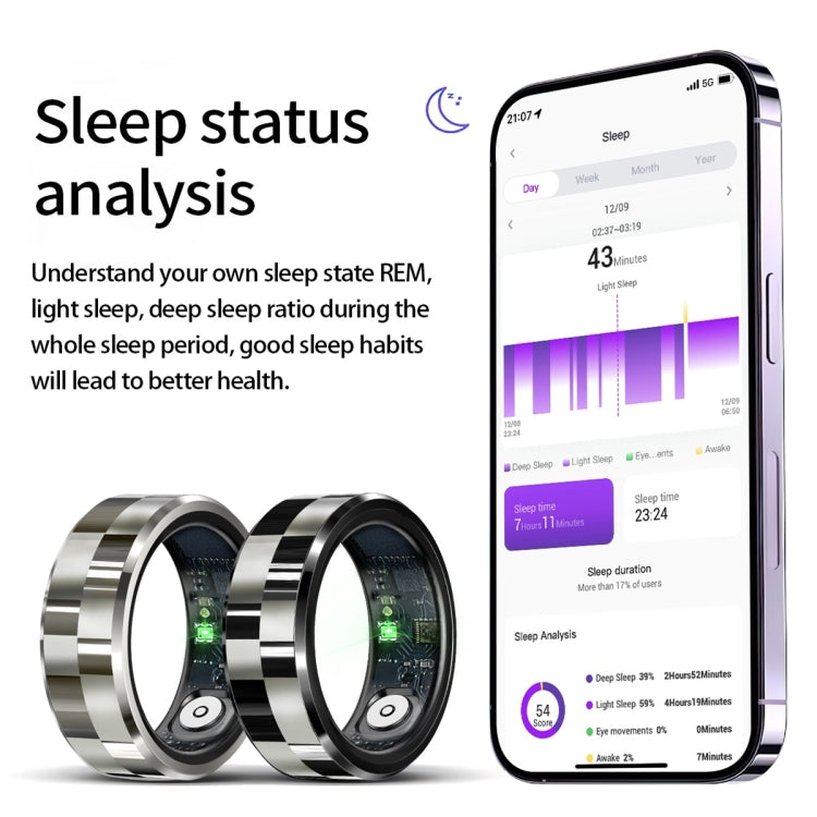R9 SIZE 11 Smart Ring, Support Health Monitoring / Gesture Control / Somatosensory Games(Silver) - Smart Rings / Smart Telephones by PMC TechLife | Online Shopping South Africa | PMC TechLife | Buy Now Pay Later Mobicred