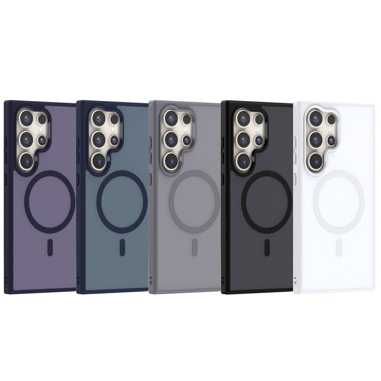 For Samsung Galaxy S25+ 5G Transparent TPU Hybrid PC Magsafe Phone Case(Blue) - free shipping - PMC Jewellery - Order now!