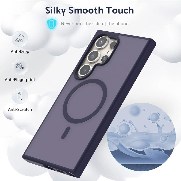 For Samsung Galaxy S25+ 5G Transparent TPU Hybrid PC Magsafe Phone Case(Blue) - free shipping - PMC Jewellery - Order now!