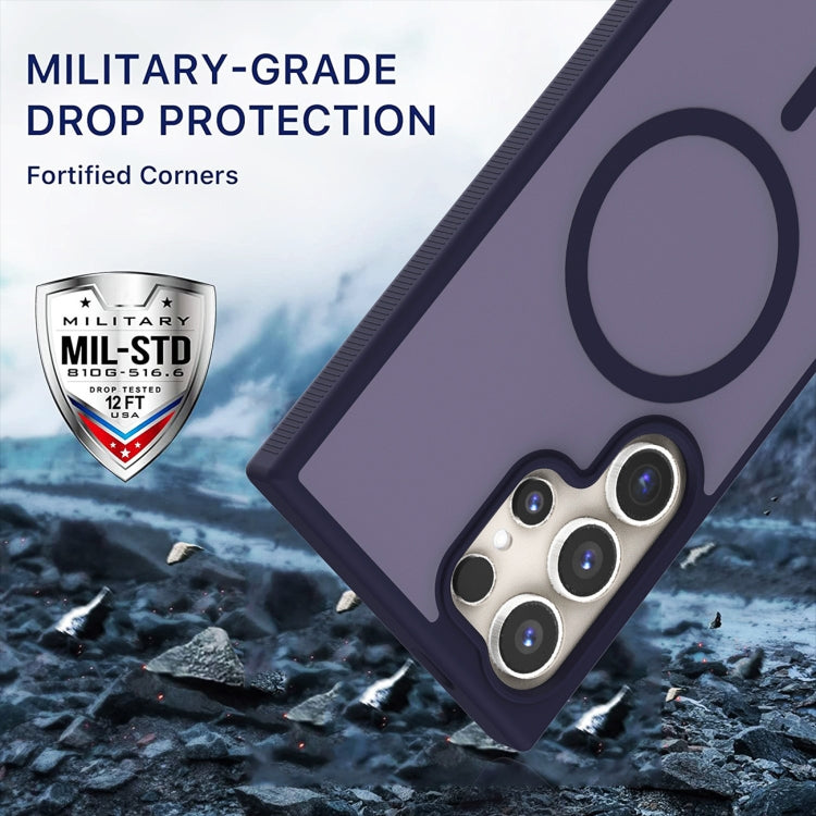 For Samsung Galaxy S25+ 5G Transparent TPU Hybrid PC Magsafe Phone Case(Blue) - free shipping - PMC Jewellery - Order now!