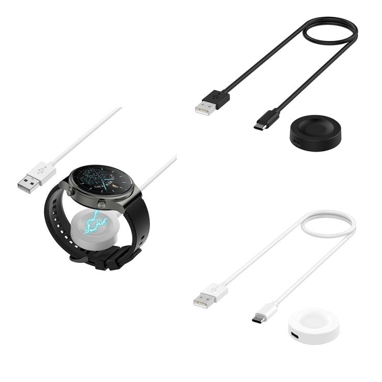 For Huawei Watch GT5 46mm USB Interface Split Type Smart Watch Charging Cable, Length: 1m(Black) - Charger by PMC TechLife | Online Shopping South Africa | PMC TechLife | Buy Now Pay Later Mobicred