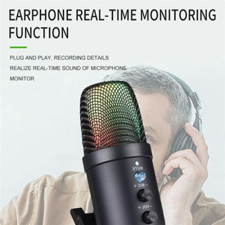 MU1000 Real Time Monitoring Noise Desktop Condenser Microphone - Microphone by PMC TechLife | Online Shopping South Africa | PMC TechLife | Buy Now Pay Later Mobicred