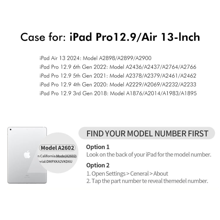 For iPad Pro 12.9 2022/ Air 13 2025 / 2024 ENKAY 360 Rotation TPU Leather Smart Tablet Case with Pen Slot(Light Blue) - free shipping - PMc TechLife - Order now!