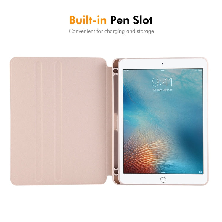 For iPad Air / Air 2 / 9.7 2017 / 2018 ENKAY 360 Rotation TPU Leather Smart Tablet Case with Pen Slot(Pink) - free shipping - PMc TechLife - Order now!