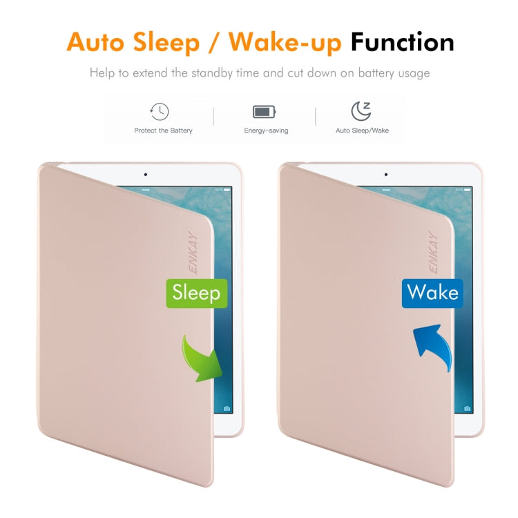 For iPad Air / Air 2 / 9.7 2017 / 2018 ENKAY 360 Rotation TPU Leather Smart Tablet Case with Pen Slot(Black) - free shipping - PMc TechLife - Order now!