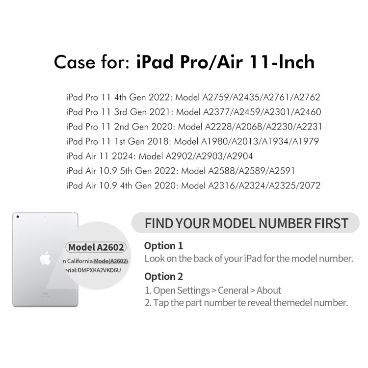 For iPad Pro 11 2022 / 2021 / 2020 ENKAY 360 Rotation TPU Leather Smart Tablet Case with Pen Slot(Grey) - free shipping - PMc TechLife - Order now!