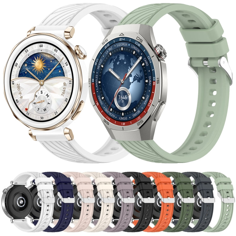 For Huawei Watch GT 5 Pro 42mm Line Texture Quick Release Silicone Watch Band(Original Blue) - Watch Bands by PMC TechLife | Online Shopping South Africa | PMC TechLife | Buy Now Pay Later Mobicred
