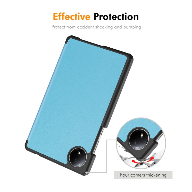 For Redmi Pad SE 4G 8.7 ENKAY Tri-fold Custer Texture Leather Smart Tablet Case(Black) - free shipping - PMc TechLife - Order now!