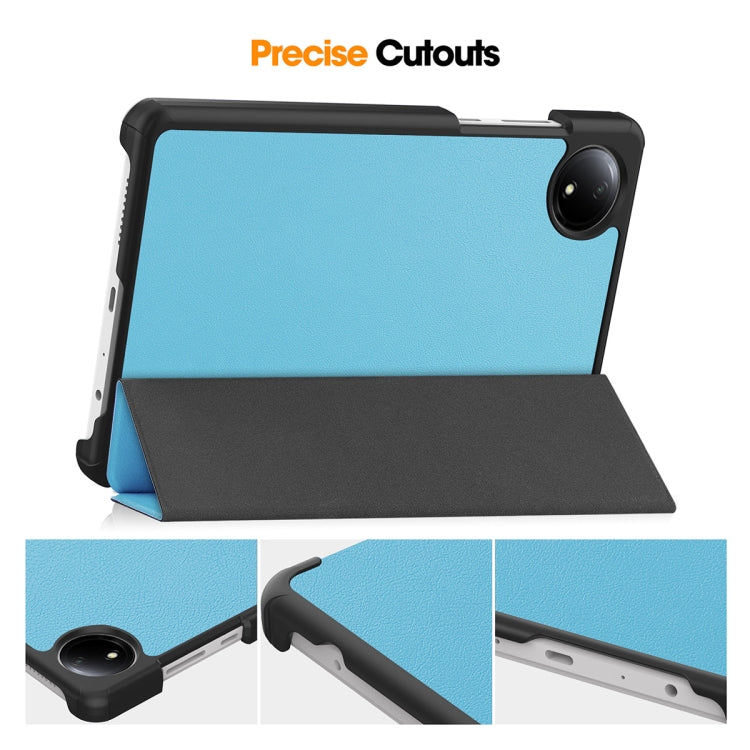 For Redmi Pad SE 4G 8.7 ENKAY Tri-fold Custer Texture Leather Smart Tablet Case(Grey) - free shipping - PMc TechLife - Order now!