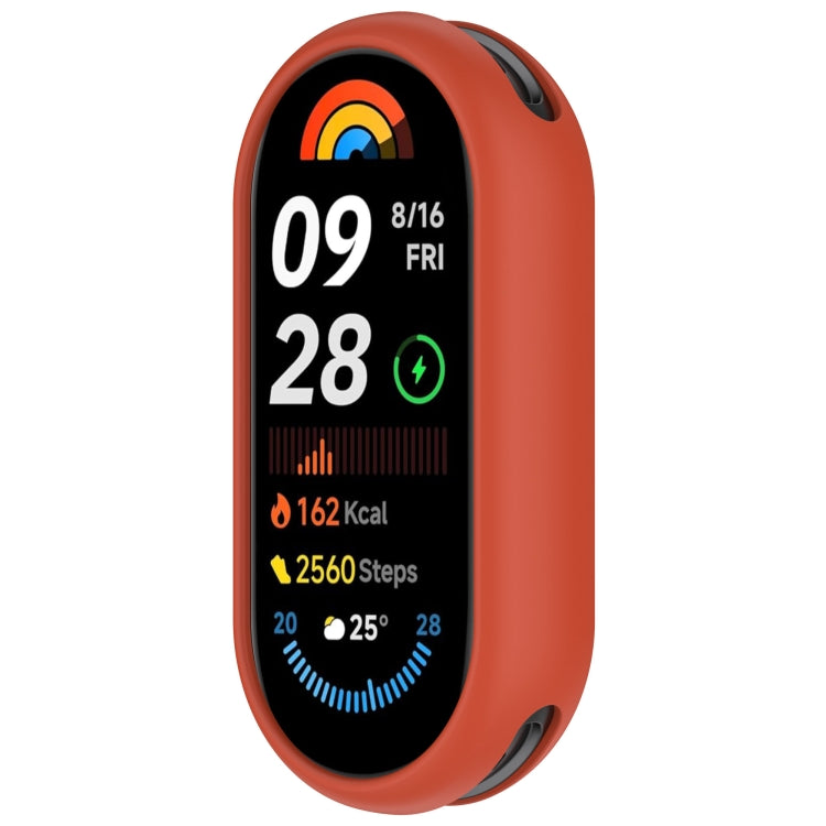For Xiaomi Smart Band 9 Glossy Surface Silicone Watch Protective Case(Original Red) - Watch Cases by PMC TechLife | Online Shopping South Africa | PMC TechLife | Buy Now Pay Later Mobicred