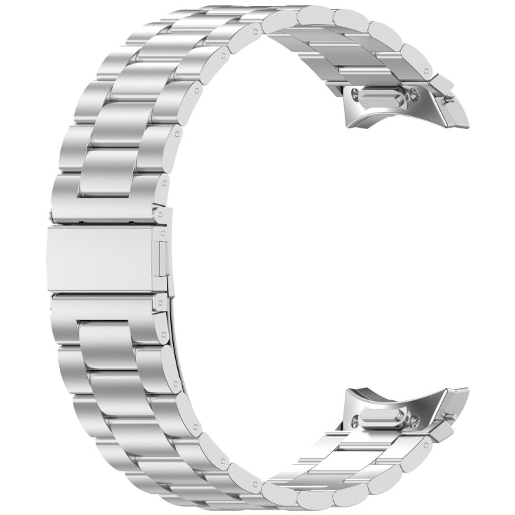 For Samsung Galaxy Watch 4 40 / 44mm Three Beads Button Quick Release Metal Watch Band(Silver) - free shipping - PMC TechLife - Order now!