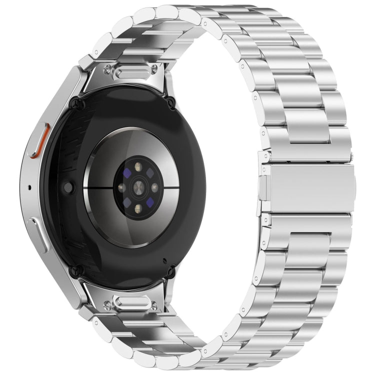 For Samsung Galaxy Watch4 Classic 42 / 46mm Three Beads Button Quick Release Metal Watch Band(Silver) - free shipping - PMC TechLife - Order now!