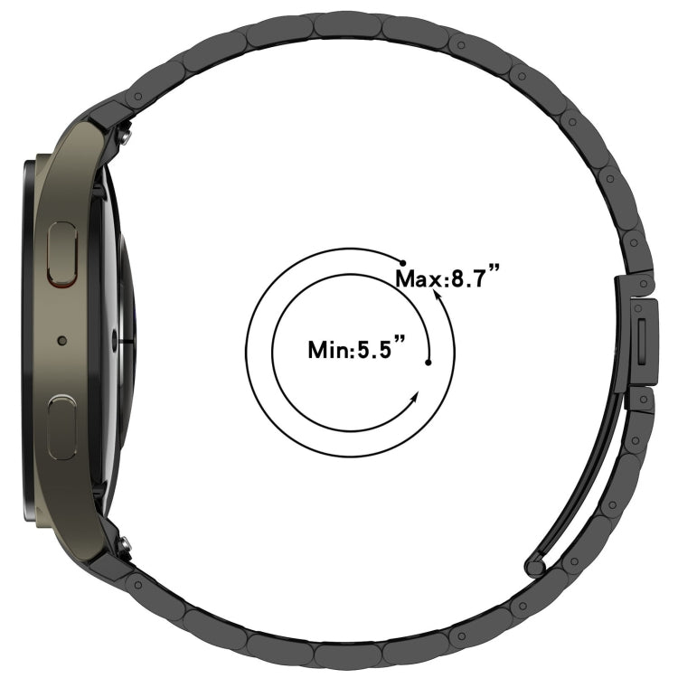 For Samsung Galaxy Watch 7 40 / 44mm Three Beads Button Quick Release Metal Watch Band(Rose Gold) - free shipping - PMC TechLife - Order now!