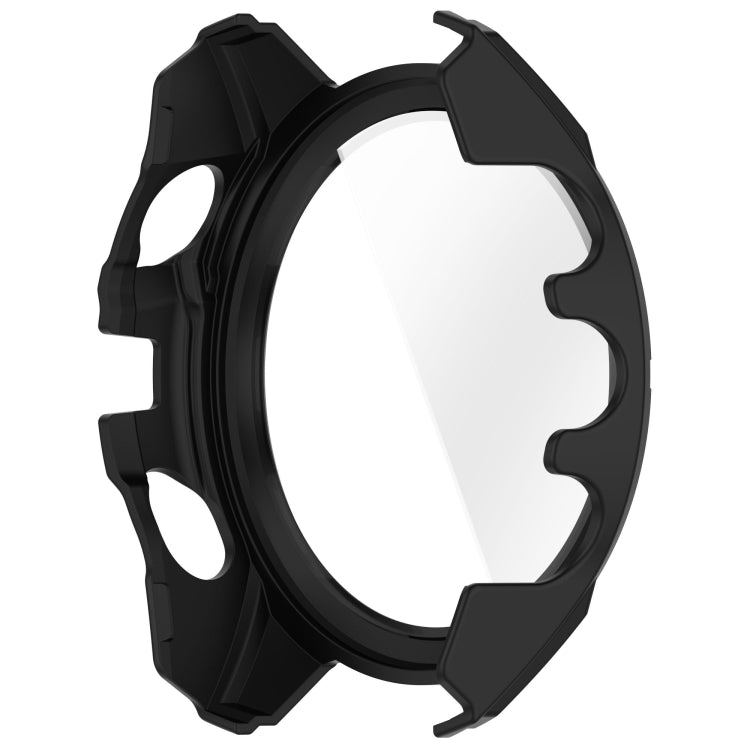 For Garmin Fenix 8 AMOLED 51mm Tempered Glass Film Integrated PC Watch Case(Black Orange) - free shipping - PMC TechLife - Order now!