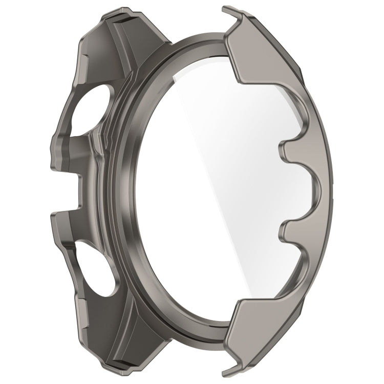 For Garmin Fenix 8 AMOLED 51mm Tempered Glass Film Integrated PC Watch Case(Titanium Blue) - free shipping - PMC TechLife - Order now!