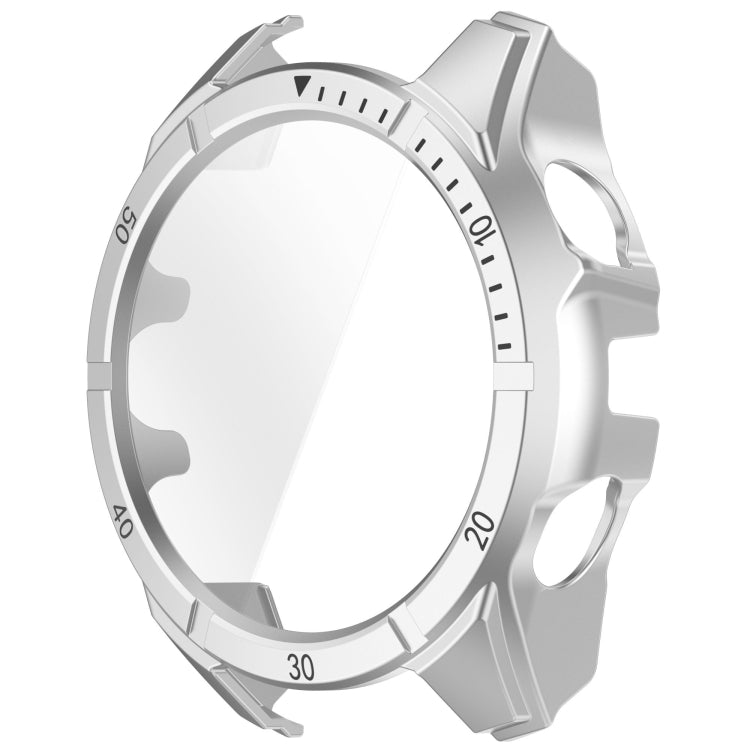 For Garmin Fenix 8 AMOLED 47mm Tempered Glass Film Integrated PC Watch Case(Silver Black) - free shipping - PMC TechLife - Order now!