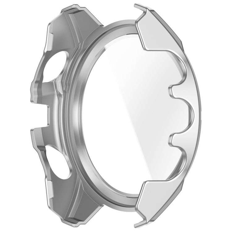 For Garmin Fenix 8 AMOLED 47mm Tempered Glass Film Integrated PC Watch Case(Silver Black) - free shipping - PMC TechLife - Order now!