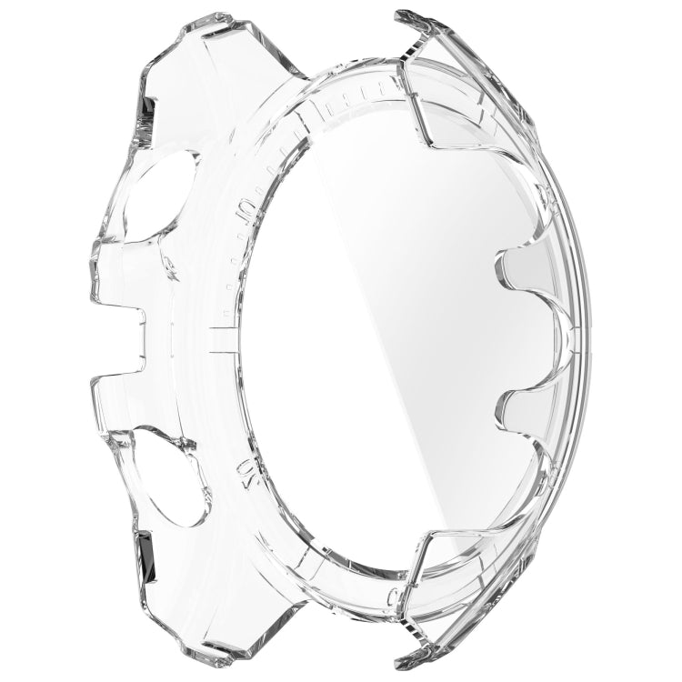 For Garmin Fenix 8 AMOLED 43mm Tempered Glass Film Integrated PC Watch Case(Transparent) - free shipping - PMC TechLife - Order now!