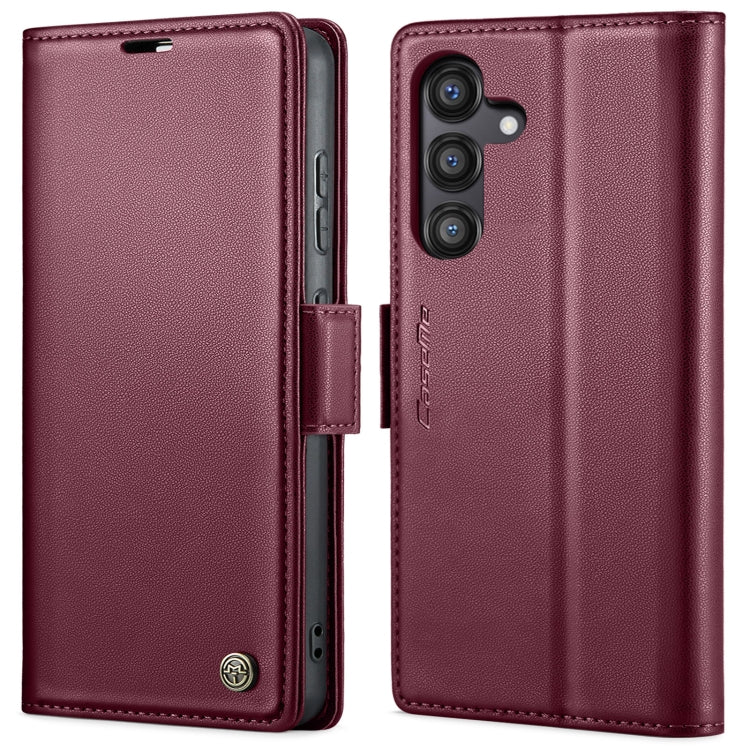 For Samsung Galaxy S24 FE 5G CaseMe 023 Butterfly Buckle Litchi Texture RFID Anti-theft Leather Phone Case(Red) - Galaxy S24 FE 5G Cases by CaseMe | Online Shopping South Africa | PMC Jewellery | Buy Now Pay Later Mobicred