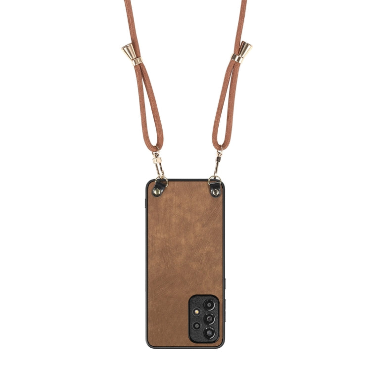 For Samsung Galaxy S25 Ultra 5G Vintage Leather PC Back Cover Phone Case with Crossbody Strap(Brown) - Galaxy S25 Ultra 5G Cases by PMC Jewellery | Online Shopping South Africa | PMC Jewellery | Buy Now Pay Later Mobicred