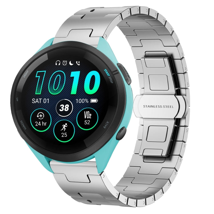 For Garmin Forerunner 265 Music Titanium Alloy 22mm Metal Watch Band(Silver) - Watch Bands by PMc TechLife | Online Shopping South Africa | PMc TechLife | Buy Now Pay Later Mobicred