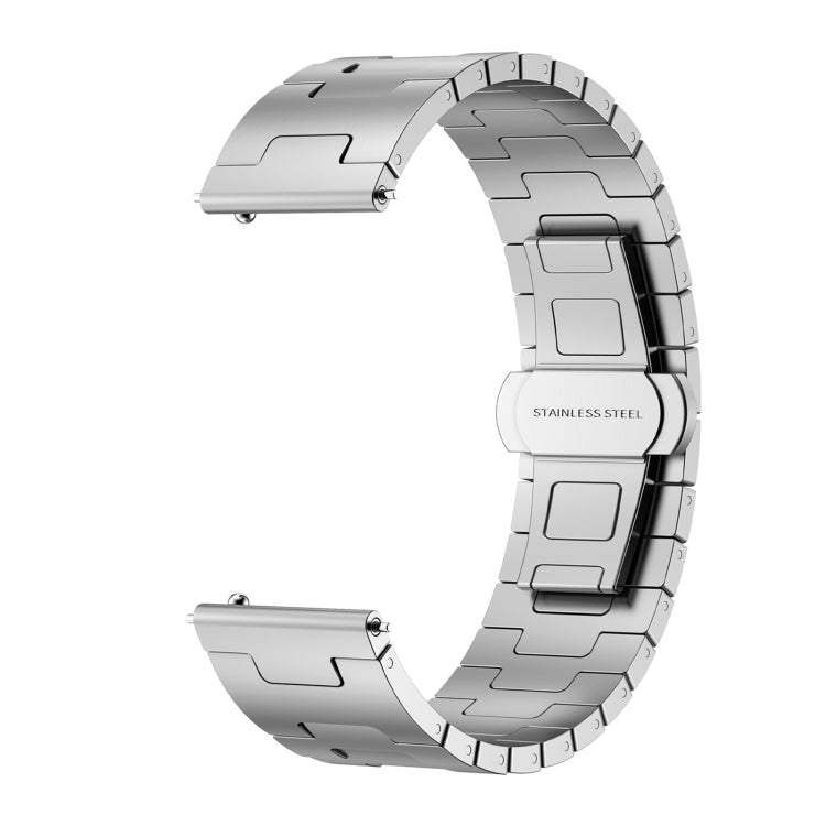 For Garmin Vivoactive 4 Titanium Alloy 22mm Metal Watch Band(Silver) - Watch Bands by PMc TechLife | Online Shopping South Africa | PMc TechLife | Buy Now Pay Later Mobicred