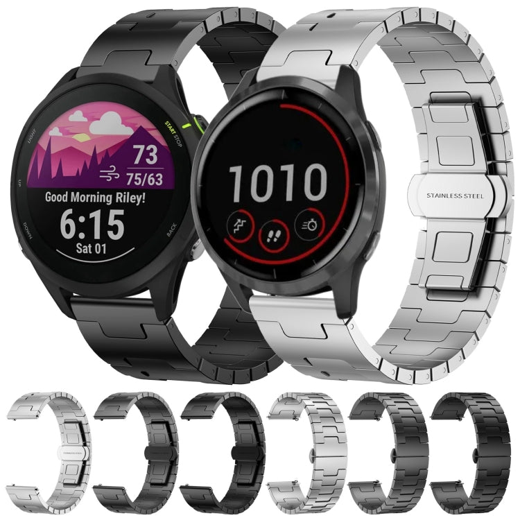 For Garmin Forerunner 265 Music Titanium Alloy 22mm Metal Watch Band(Titanium Color) - free shipping - PMc TechLife - Order now!