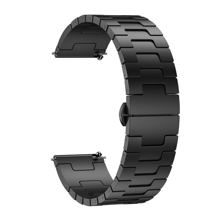 For Samsung Galaxy Gear S3 Frontier Titanium Alloy 22mm Metal Watch Band(Black) - Watch Bands by PMc TechLife | Online Shopping South Africa | PMc TechLife | Buy Now Pay Later Mobicred