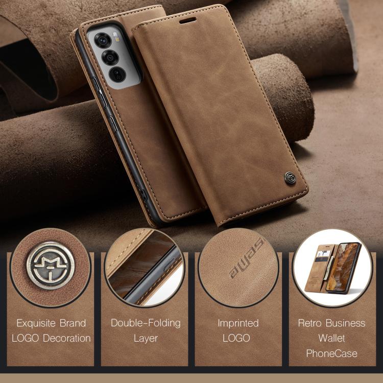 For OPPO Reno12 Pro 5G Global CaseMe 013 Multifunctional Horizontal Flip Leather Phone Case(Brown) - free shipping - PMC Jewellery - Order now!