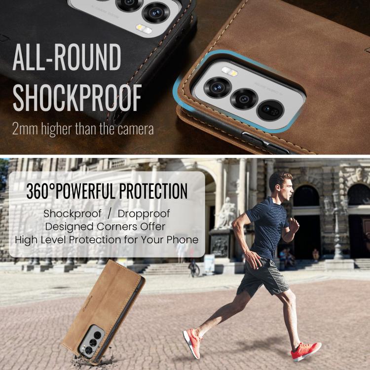 For OPPO Reno12 Pro 5G Global CaseMe 013 Multifunctional Horizontal Flip Leather Phone Case(Brown) - free shipping - PMC Jewellery - Order now!