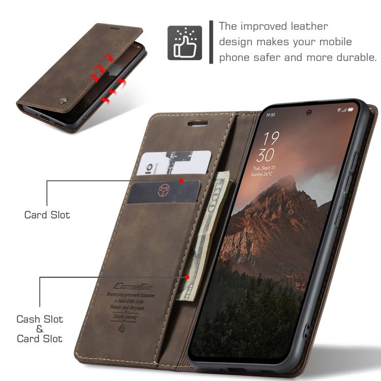 For OPPO Reno12 F /12 FS 5G CaseMe 013 Multifunctional Horizontal Flip Leather Phone Case(Coffee) - free shipping - PMC Jewellery - Order now!