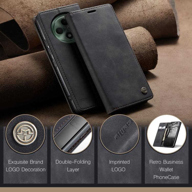 For OPPO Reno12 F /12 FS 5G CaseMe 013 Multifunctional Horizontal Flip Leather Phone Case(Black) - free shipping - PMC Jewellery - Order now!
