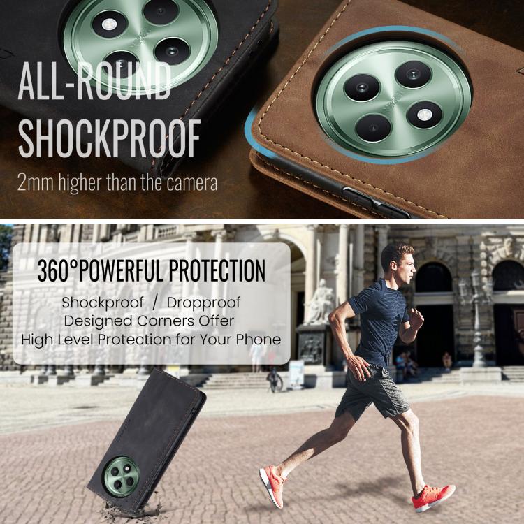 For OPPO Reno12 F /12 FS 5G CaseMe 013 Multifunctional Horizontal Flip Leather Phone Case(Black) - free shipping - PMC Jewellery - Order now!