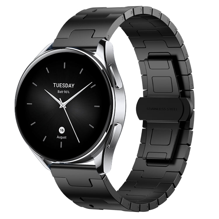 For Xiaomi Watch S2 Titanium Alloy 22mm Metal Watch Band(Black) - Watch Bands by PMc TechLife | Online Shopping South Africa | PMc TechLife | Buy Now Pay Later Mobicred
