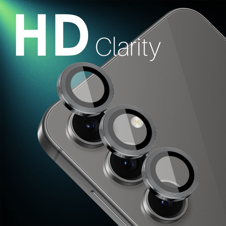 For Samsung Galaxy S24 FE 5G NORTHJO Camera Lens Protector CD Metal Ring Tempered Glass Film(Black) - free shipping - PMC Jewellery - Order now!