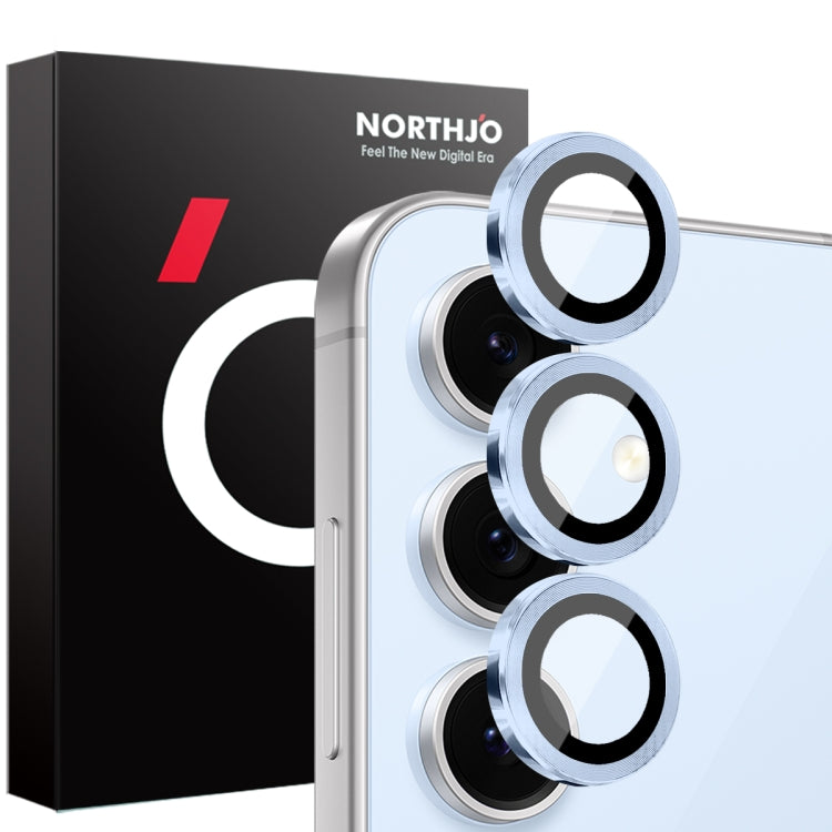 For Samsung Galaxy S24 FE 5G NORTHJO Camera Lens Protector CD Metal Ring Tempered Glass Film(Blue) - free shipping - PMC Jewellery - Order now!