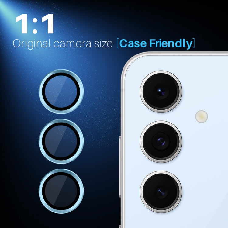 For Samsung Galaxy S24 FE 5G NORTHJO Camera Lens Protector CD Metal Ring Tempered Glass Film(Blue) - free shipping - PMC Jewellery - Order now!
