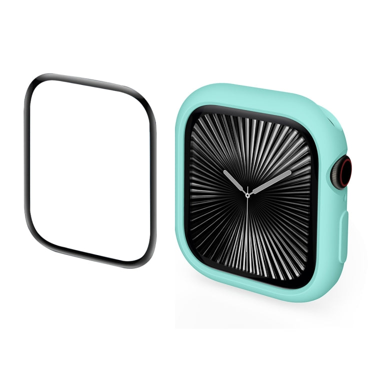 For Apple Watch Series 10 46mm ENKAY Hat-Prince 2 in 1 Candy Color TPU Watch Case with Full Coverage PMMA Soft Film(Light Blue) - free shipping - PMc TechLife - Order now!