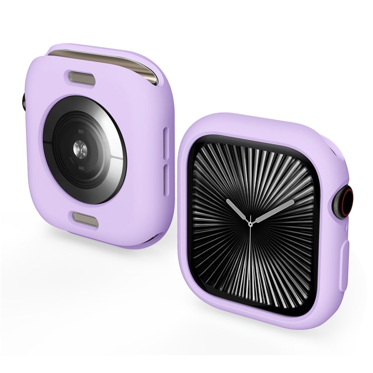 For Apple Watch Series 10 46mm ENKAY Hat-Prince 2 in 1 Candy Color TPU Watch Case with Full Coverage PMMA Soft Film(Purple) - free shipping - PMc TechLife - Order now!