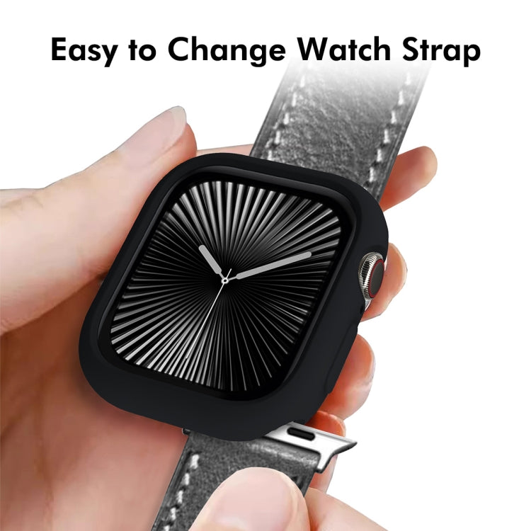 For Apple Watch Series 10 46mm ENKAY Hat-Prince 2 in 1 Candy Color TPU Watch Case with Full Coverage PMMA Soft Film(Light Grey) - free shipping - PMc TechLife - Order now!