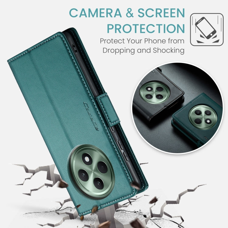 For OPPO Reno12 F /12 FS 5G CaseMe 023 Butterfly Buckle Litchi Texture RFID Anti-theft Leather Phone Case(Green) - OPPO Cases by CaseMe | Online Shopping South Africa | PMC Jewellery | Buy Now Pay Later Mobicred