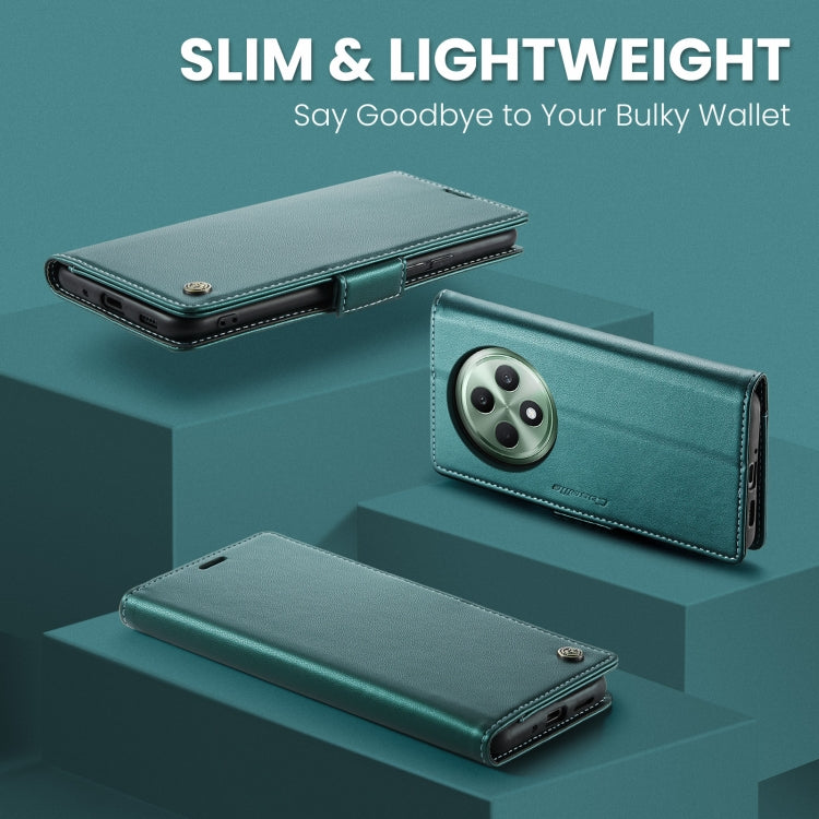 For OPPO Reno12 F /12 FS 5G CaseMe 023 Butterfly Buckle Litchi Texture RFID Anti-theft Leather Phone Case(Green) - OPPO Cases by CaseMe | Online Shopping South Africa | PMC Jewellery | Buy Now Pay Later Mobicred