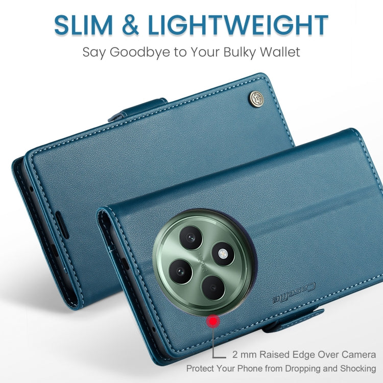 For OPPO Reno12 F /12 FS 5G CaseMe 023 Butterfly Buckle Litchi Texture RFID Anti-theft Leather Phone Case(Blue) - OPPO Cases by CaseMe | Online Shopping South Africa | PMC Jewellery | Buy Now Pay Later Mobicred