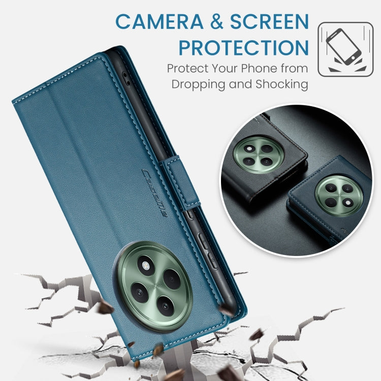 For OPPO Reno12 F /12 FS 5G CaseMe 023 Butterfly Buckle Litchi Texture RFID Anti-theft Leather Phone Case(Blue) - OPPO Cases by CaseMe | Online Shopping South Africa | PMC Jewellery | Buy Now Pay Later Mobicred