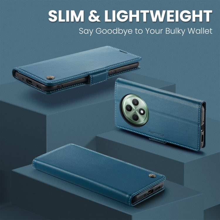 For OPPO Reno12 F /12 FS 5G CaseMe 023 Butterfly Buckle Litchi Texture RFID Anti-theft Leather Phone Case(Blue) - OPPO Cases by CaseMe | Online Shopping South Africa | PMC Jewellery | Buy Now Pay Later Mobicred
