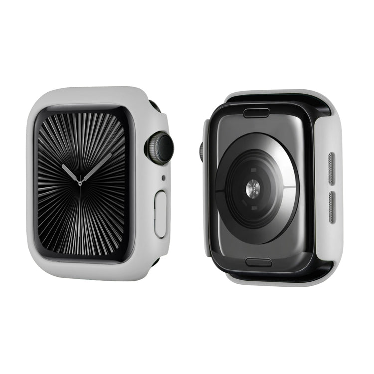For Apple Watch Series 10 46mm ENKAY Hat-Prince 2 in 1 Solid Color PC Watch Case with Full Coverage PMMA Soft Film(Light Grey) - free shipping - PMc TechLife - Order now!